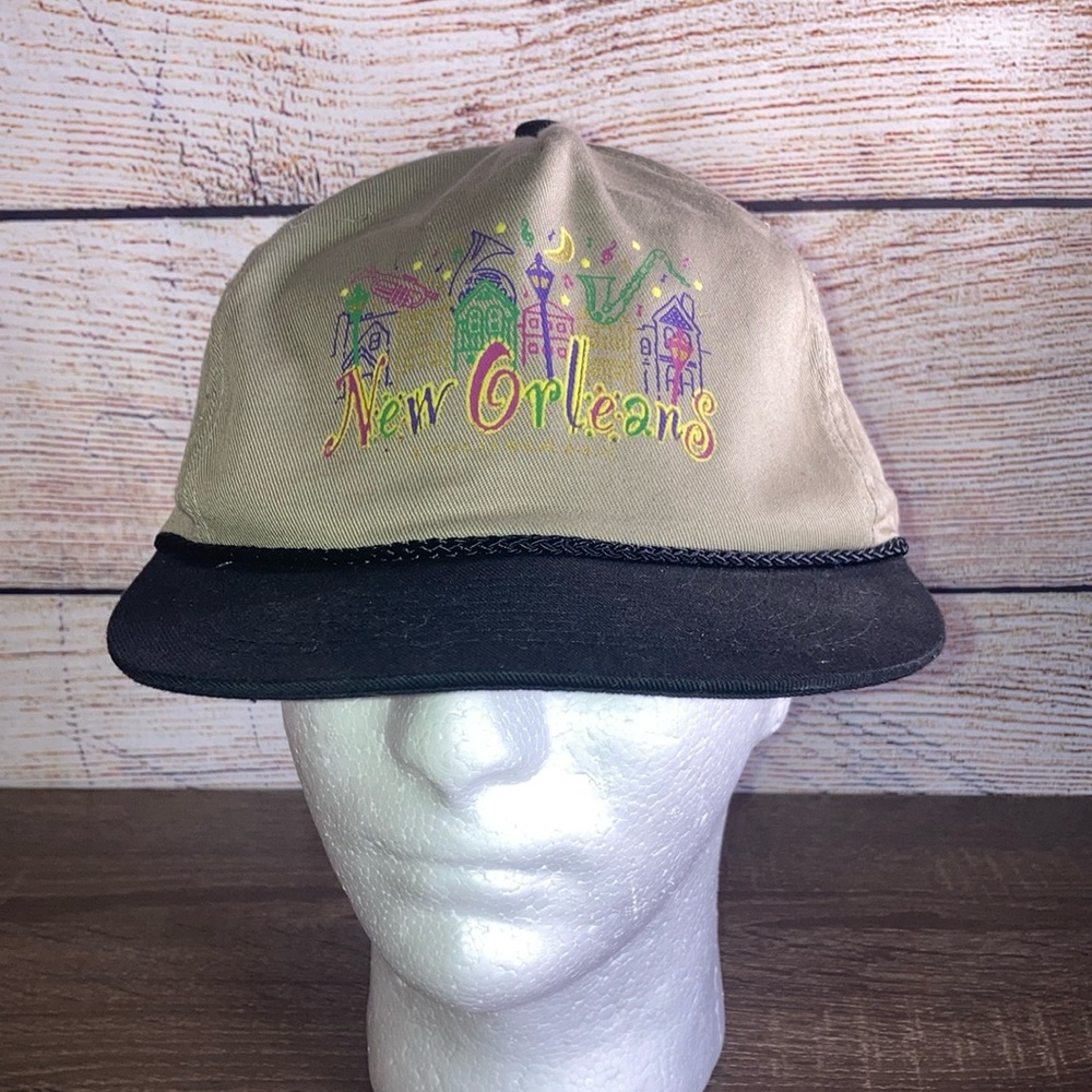 Vintage Mens Tan & Black Mohr’s New Orleans Hat Adjustable